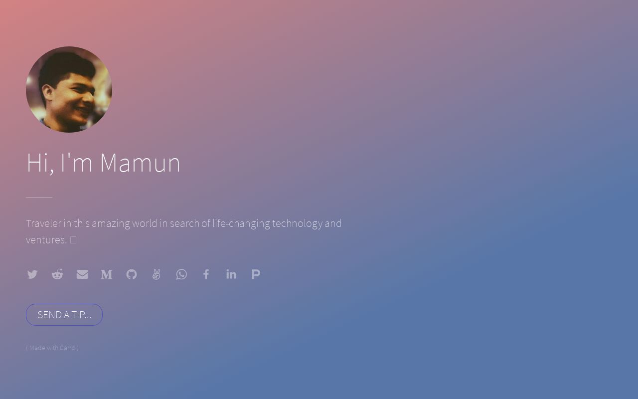 Carrd profile picture for @mamun